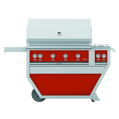 Hestan 42" Grill & Deluxe Cart 4 Trellis Burners Rotisserie
