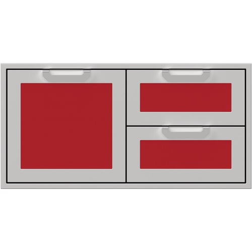 Hestan 42" Double Drawer & Storage Door Combo Recessed Marquise Acc
