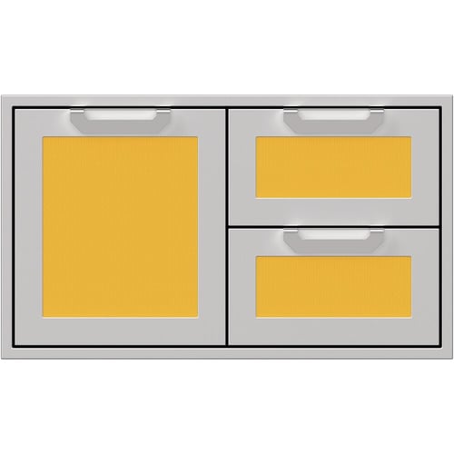 Hestan 36" Double Drawer & Storage Door Combo Recessed Marquise Acc
