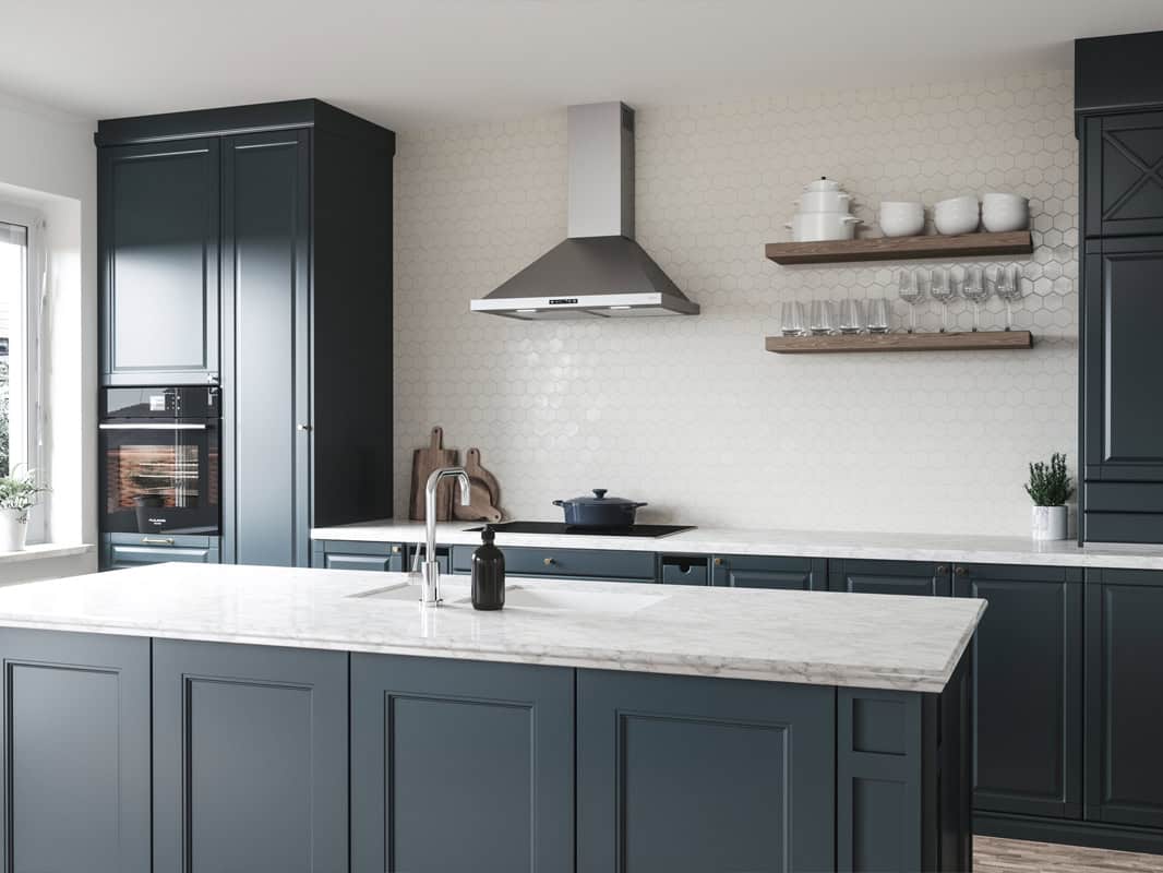 Zephyr Ombra Chimney Hood 30" LED ACT