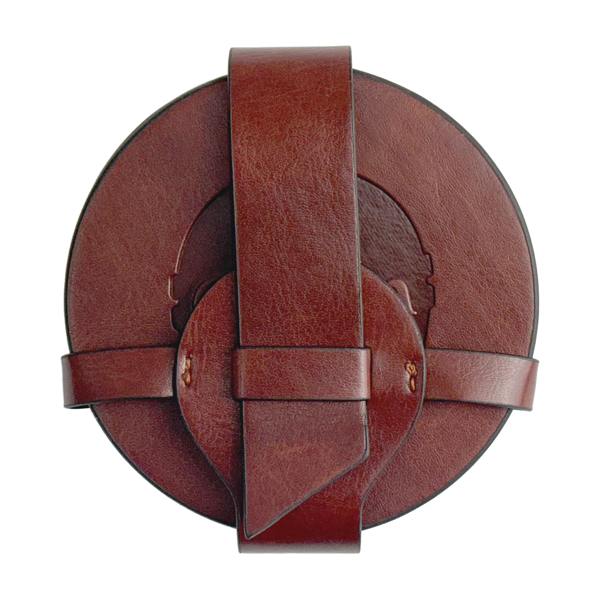Big Green Egg Leather Coasters Egg Silhouette