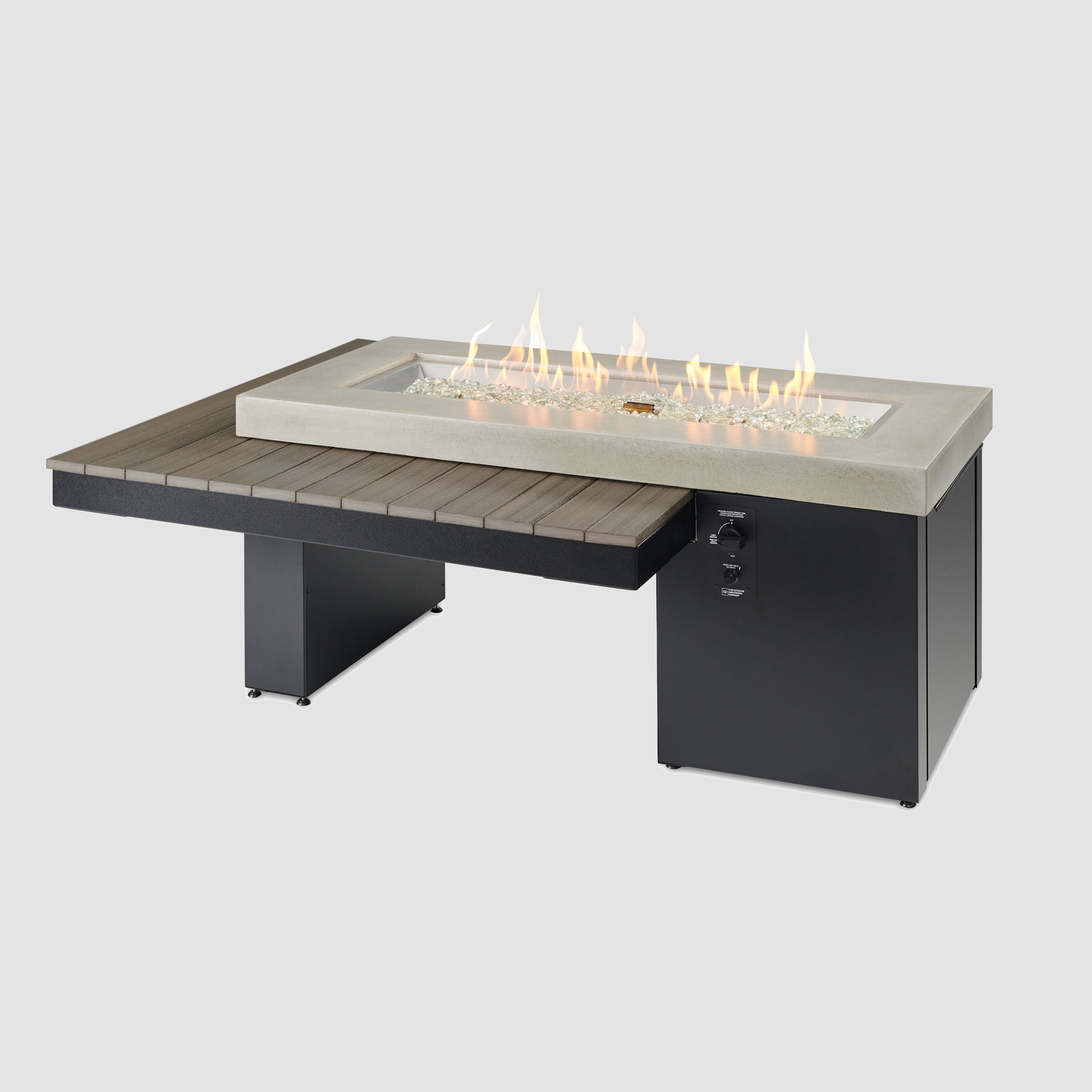 Outdoor GreatRoom Uptown Linear Gas Fire Table - Modern Elegance, Low Maintenance