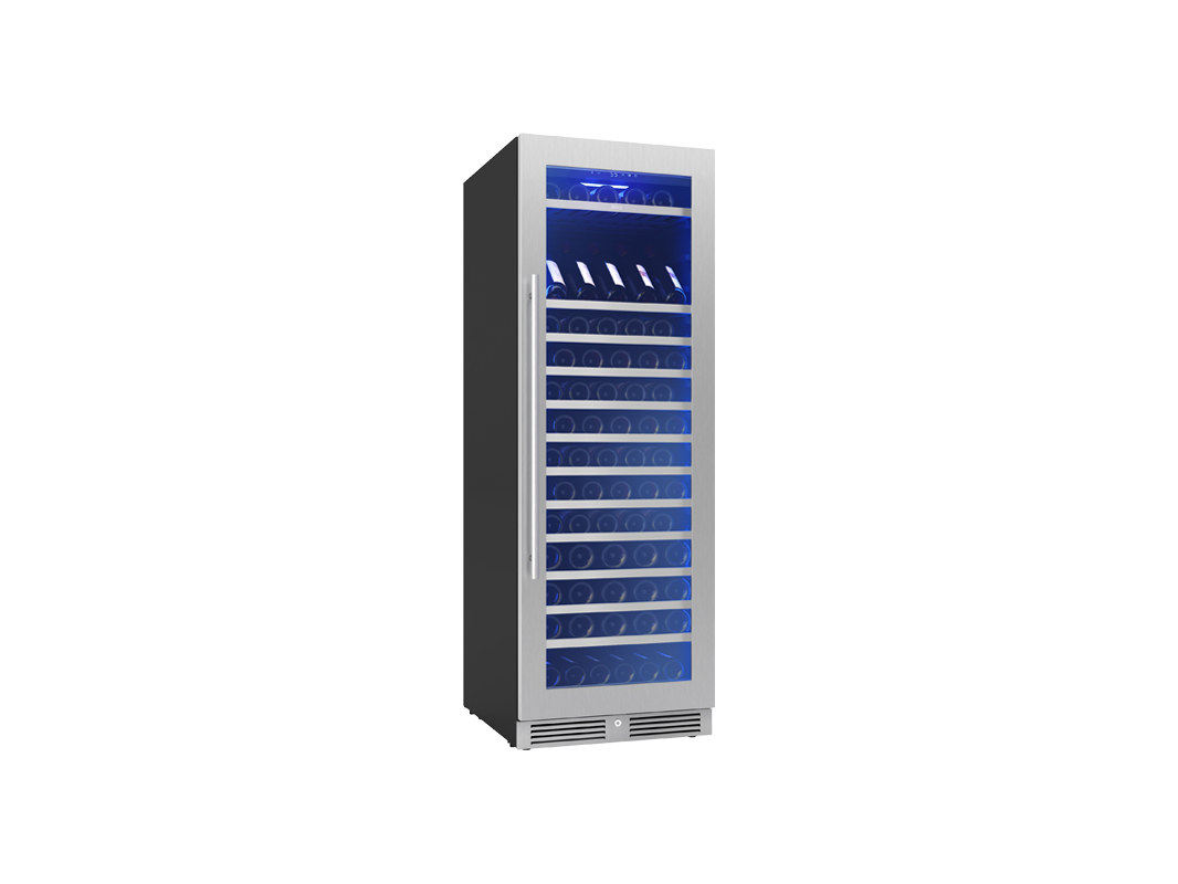 Zephyr Wine cooler 24" full size ss + glass reversible 1 zone