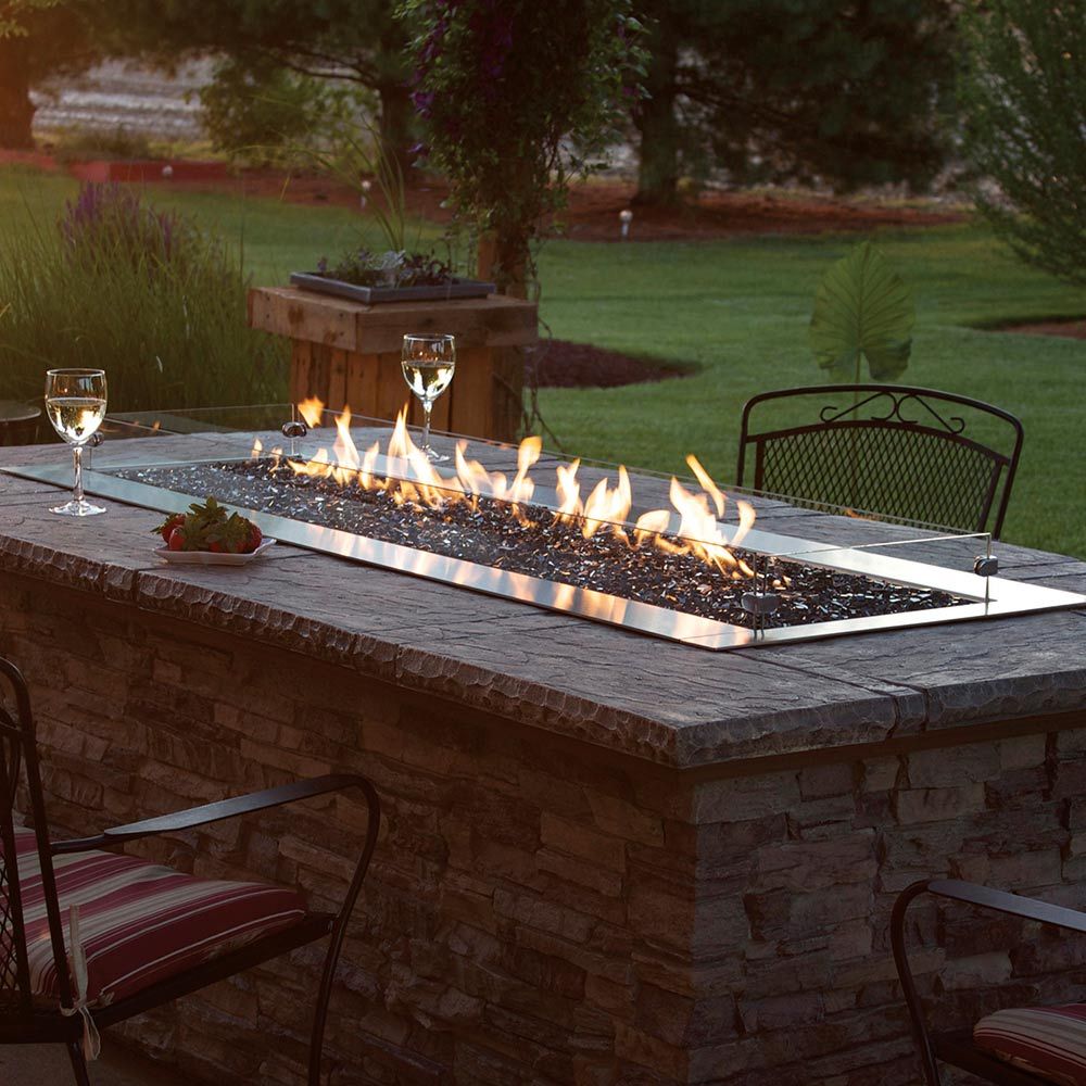 Empire 48" Manual Linear Fire Pit LED- Natural