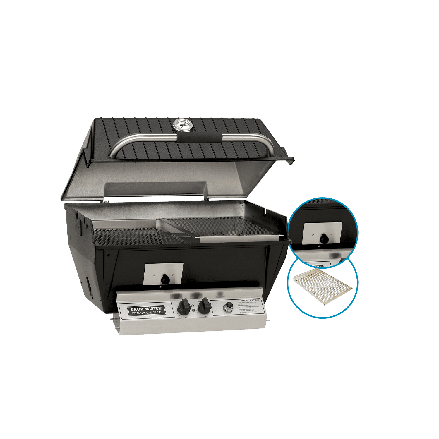 Broilmaster Smoker Box, Veggie Grids, and SS Trough, Natural