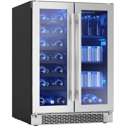 Zephyr Wine & Bev Center 24" Frech Door Dual Zone