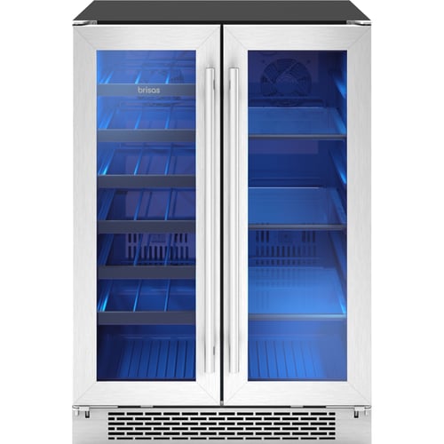 Zephyr Wine & Bev Center 24" Frech Door Dual Zone