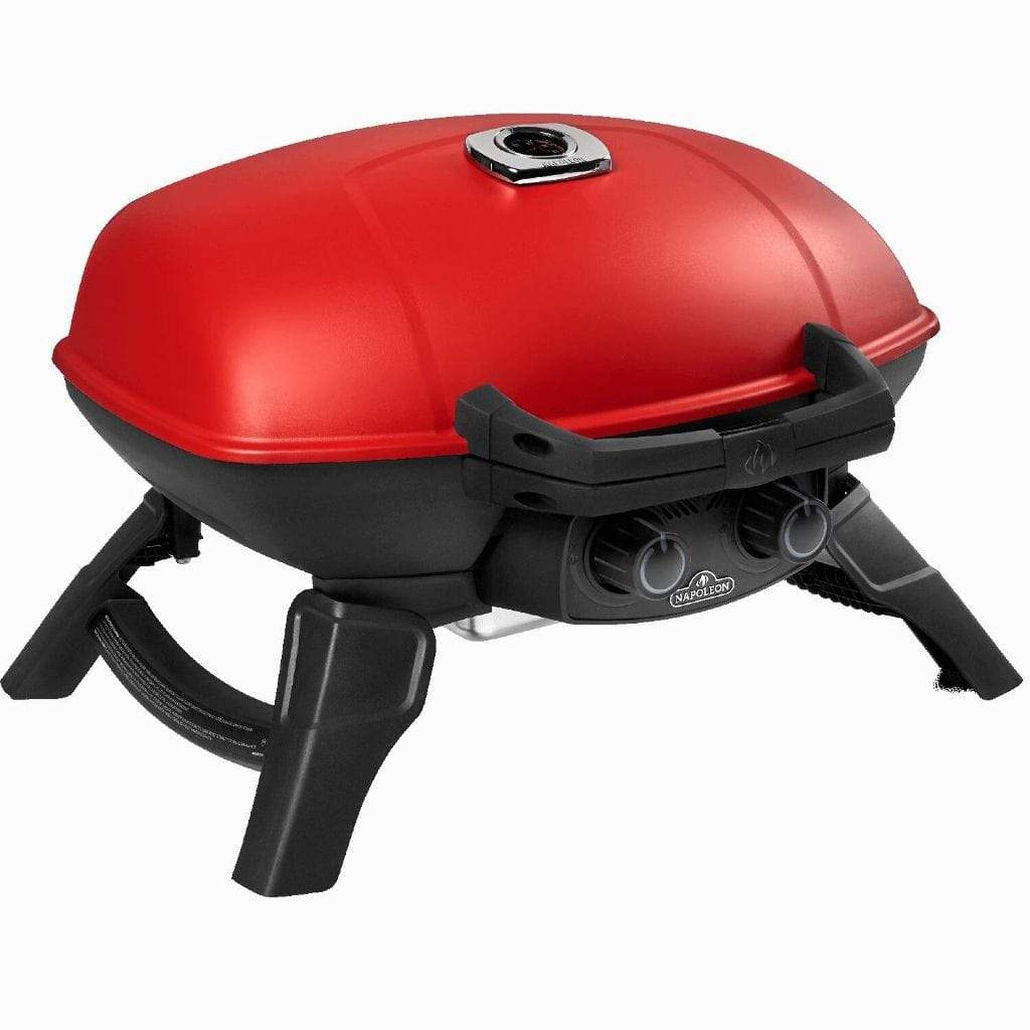 TravelQ 285 Portable Propane Gas Grill with Griddle, Red