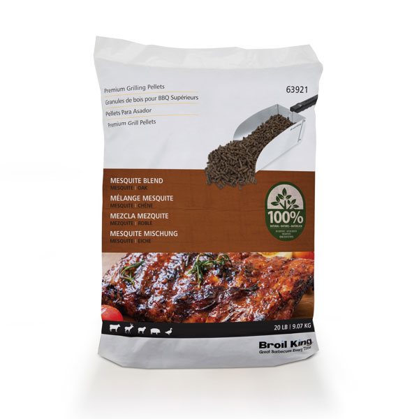Broil King Mesquite Blend (Mesquite, Oak) Pellets 20 lb Resealable Bag