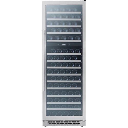 Zephyr Wine cooler 24" full size ss + glass reversible 2 zones