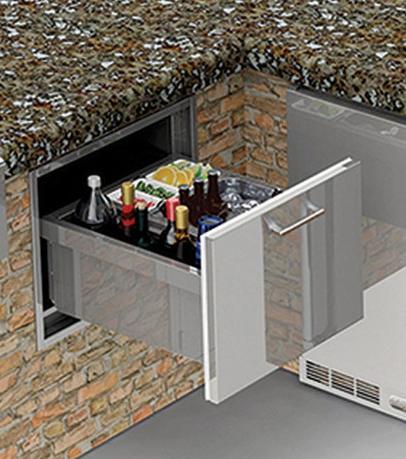 Alfresco 26" Under Counter Ice Drawer & Bev Center Insulated