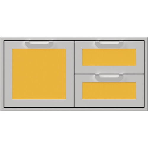 Hestan 42" Double Drawer & Storage Door Combo Recessed Marquise Acc