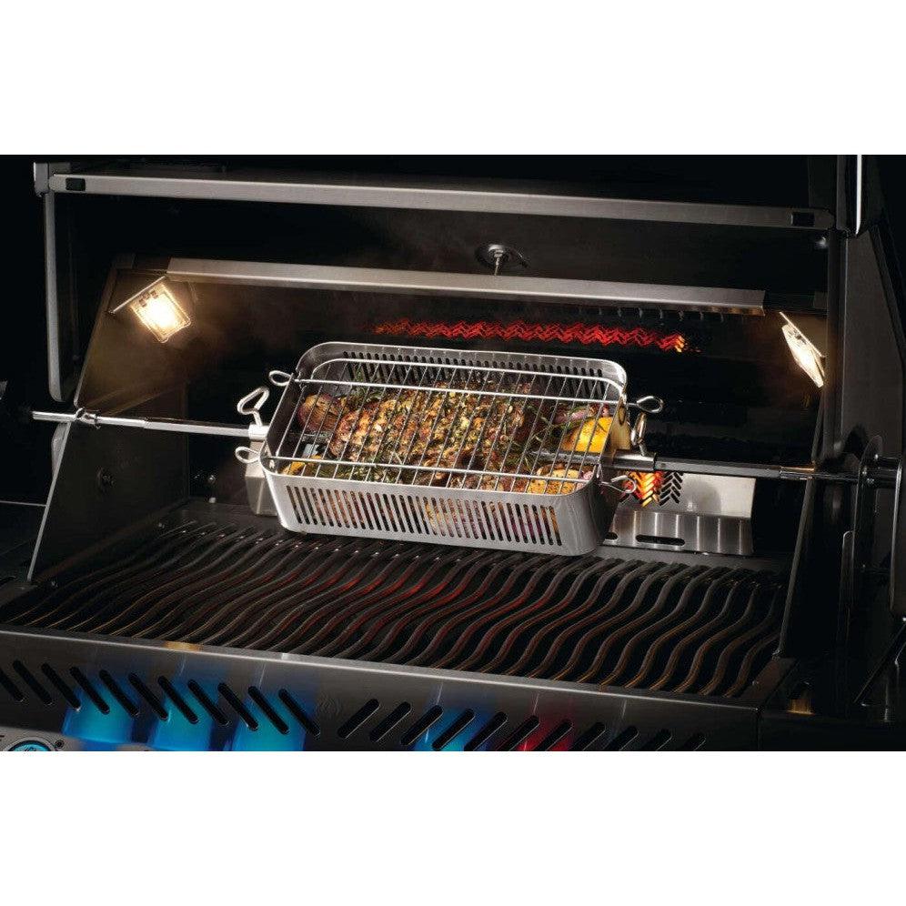 Adjustable Stainless Steel Rotisserie Basket