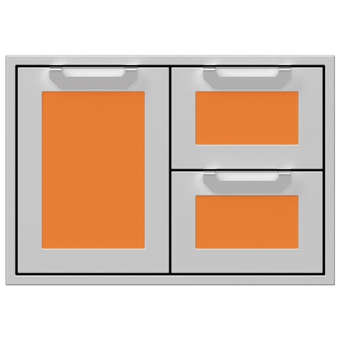 Hestan 30" Double Drawer & Storage Door Combo Recessed Marquise Acc