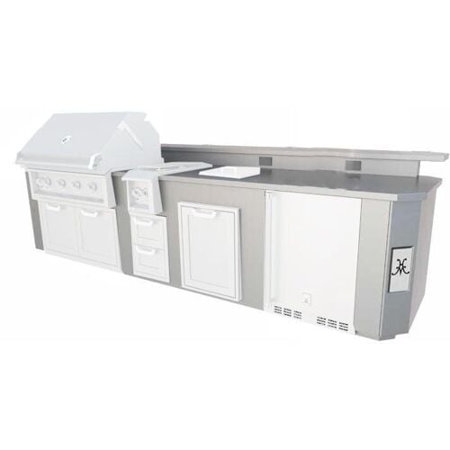 Hestan Grill Entertainment Suite Stainless Countertop Bar Foot