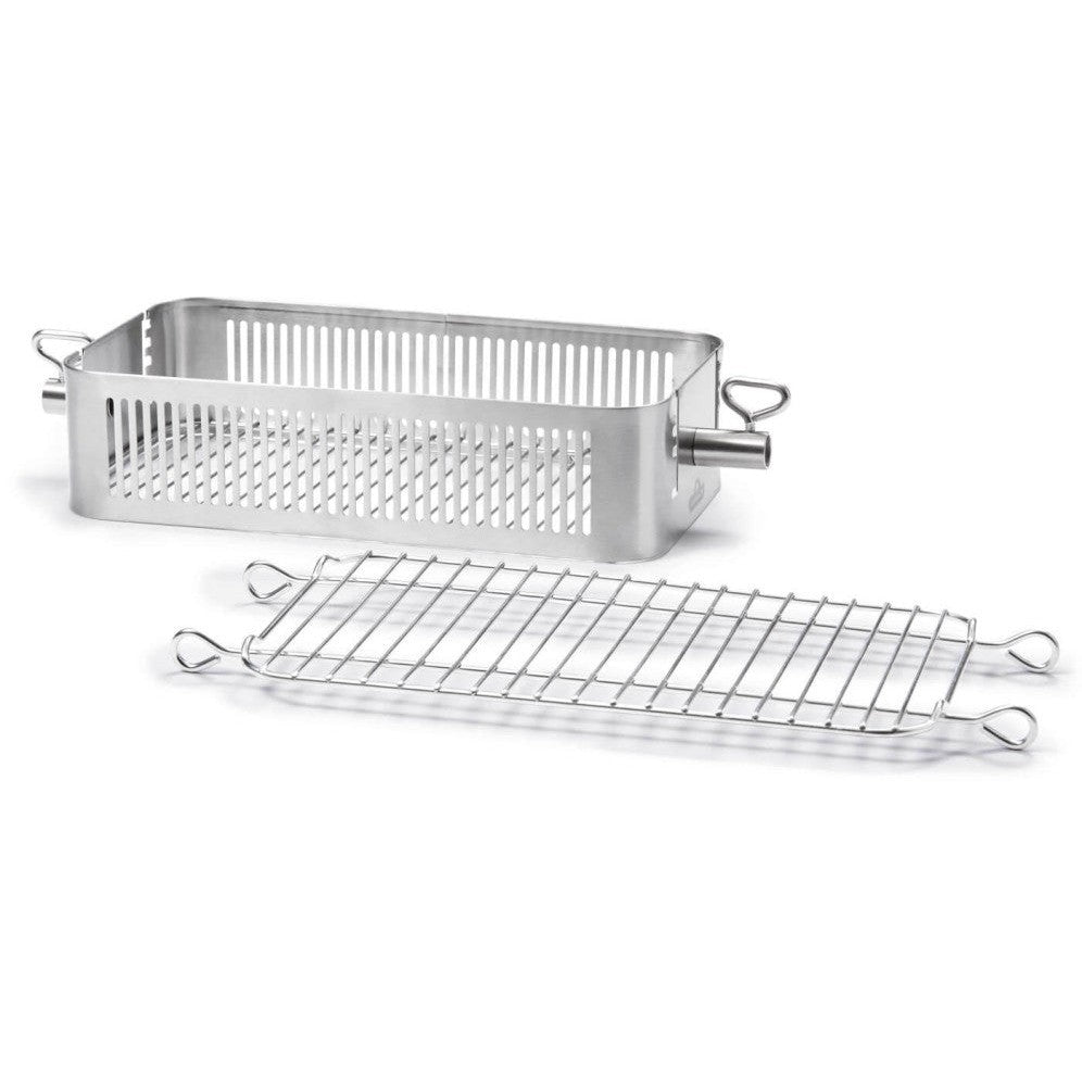 Adjustable Stainless Steel Rotisserie Basket