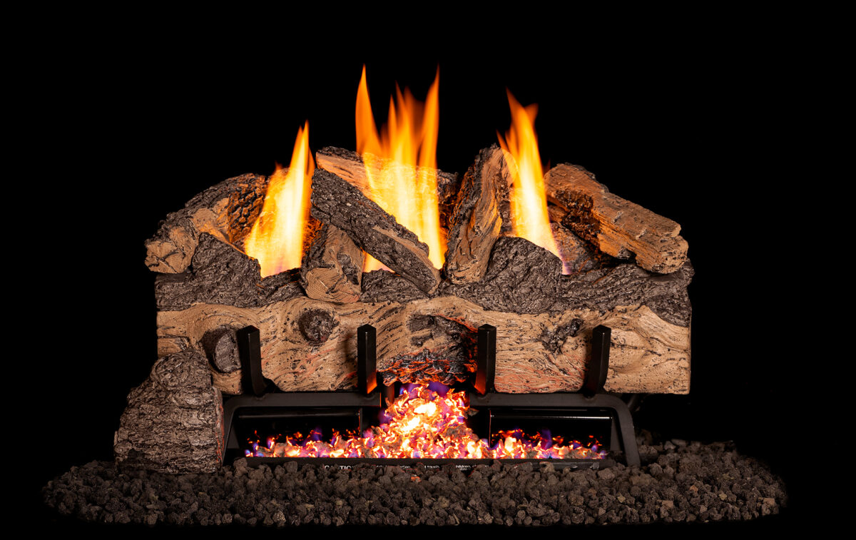 Real Fyre 24" Charred Gnarled Split Log Set