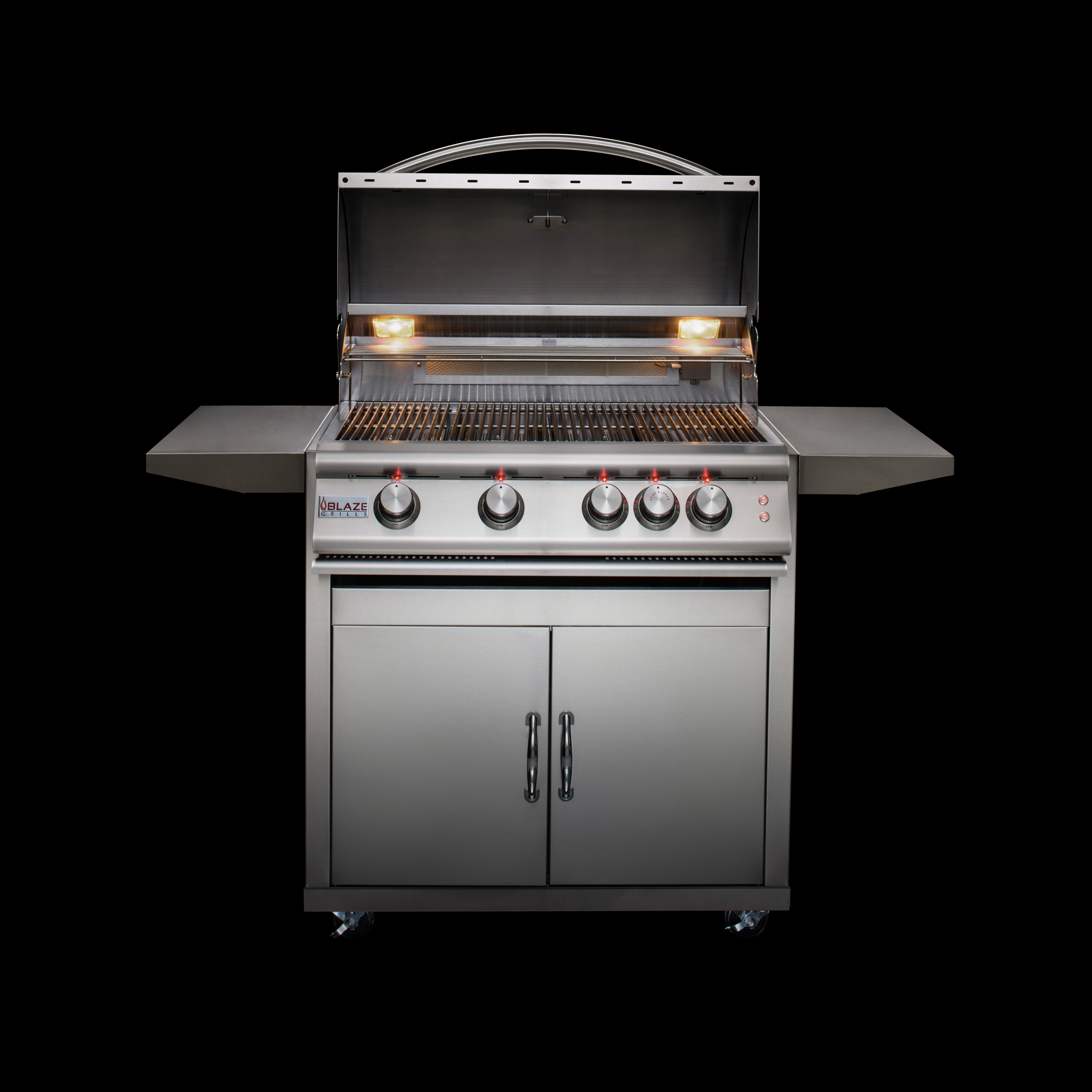 Blaze 32-Inch 4-Burner LTE Gas Grill with Rear Burner and Built-in Lighting System (Natural Gas)