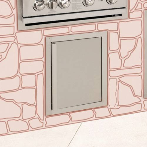 Broilmaster Stainless Steel Door Kit (Single Door, Use Alone or in Pairs for Double Door)