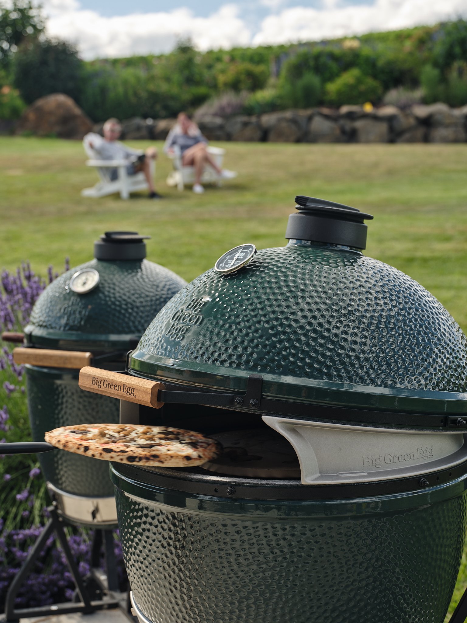 Big Green Egg in garden