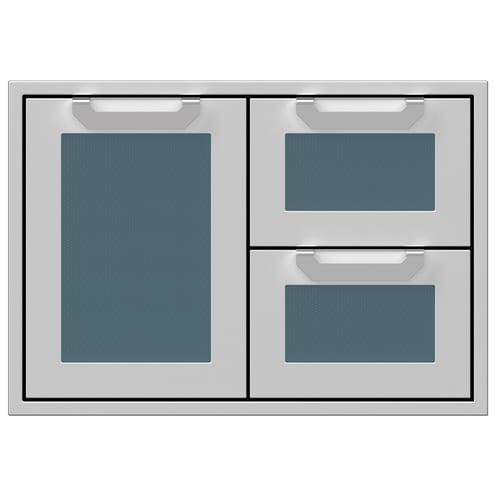 Hestan 30" Double Drawer & Storage Door Combo Recessed Marquise Acc