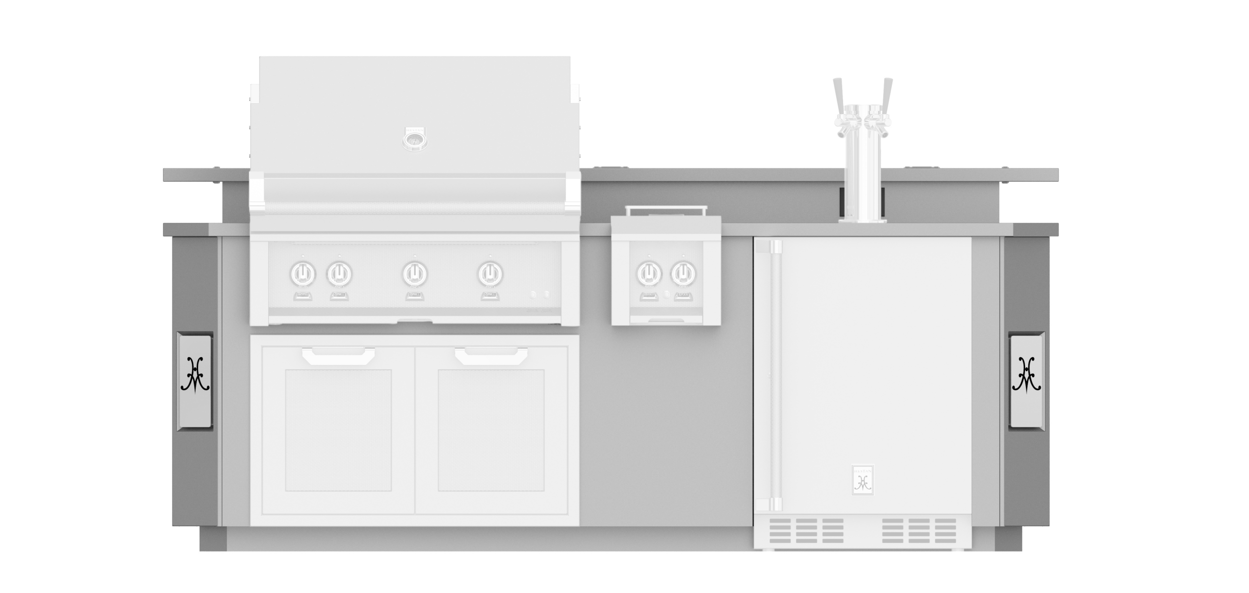 Hestan Entertainment Suite w/ Stainless Steel Countertop Beer Disp