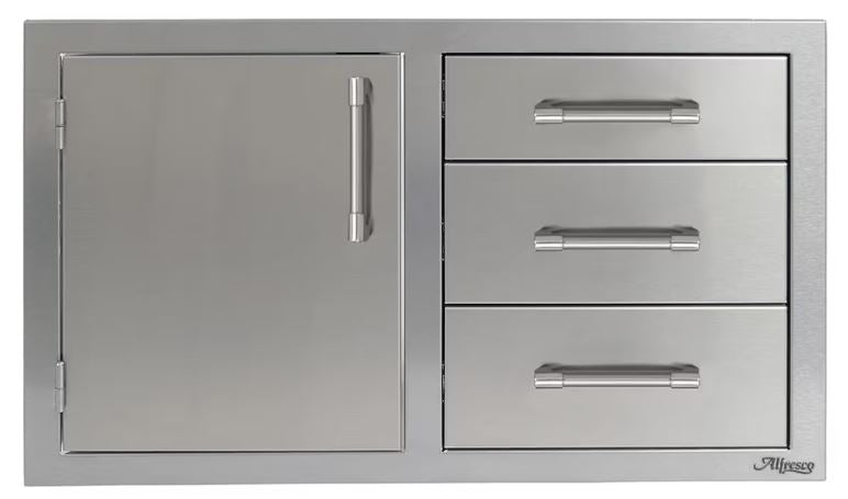 Alfresco 32" Single Door, Triple Drawers, LH