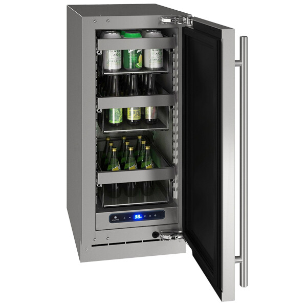 U-Line® 15" Stainless Solid Outdoor Refrigerator