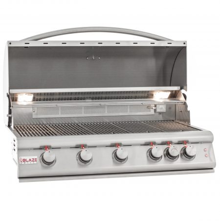 Blaze 40-Inch 5-Burner LTE Gas Grill with Rear Burner and Built-in Lighting System (Propane)