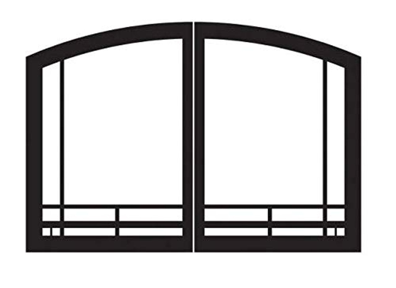Empire Comfort Systems Ecs Mission Arch Firebox Doors - Matte Black - Vbr36Gmbl