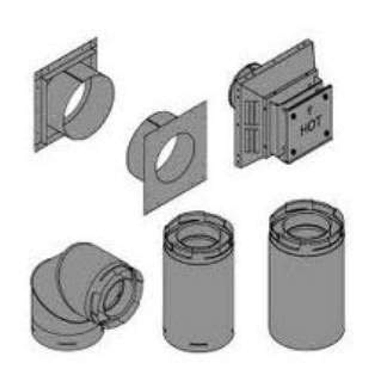 Empire Comfort Systems Horizontal Top Vent Kit For Tahoe Fireplaces - Dvvk4Tp
