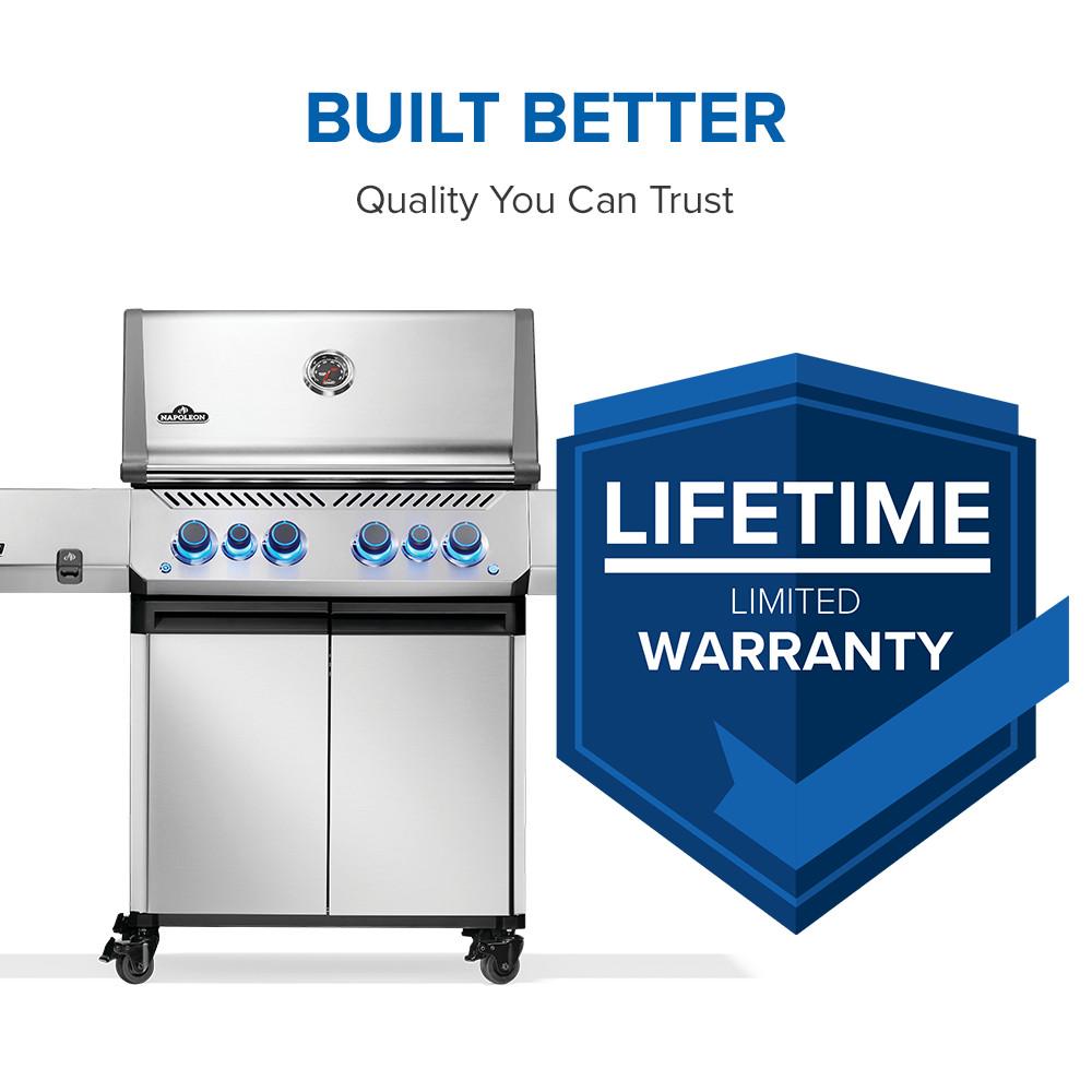 Prestige 500 NG Grill with Infrared Side and Rear Burners, SS