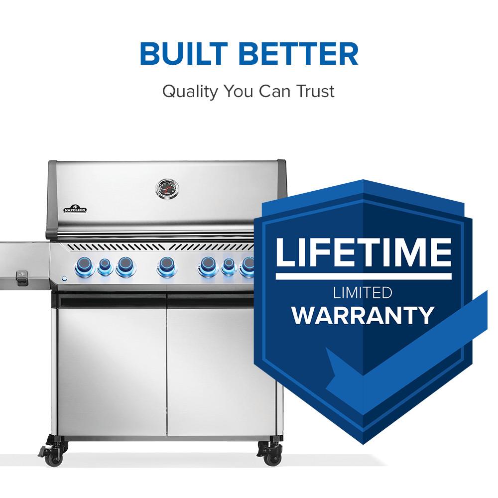 Napoleon Prestige 665 NG Grill with Infrared Side and Rear Burners, SS