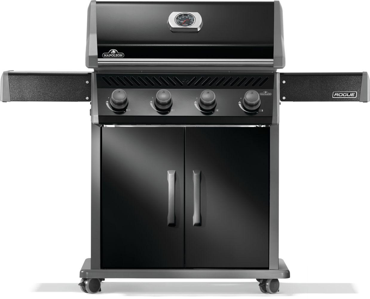 Napoleon Rogue 525 LP Gas Grill, Black with cast iron grates