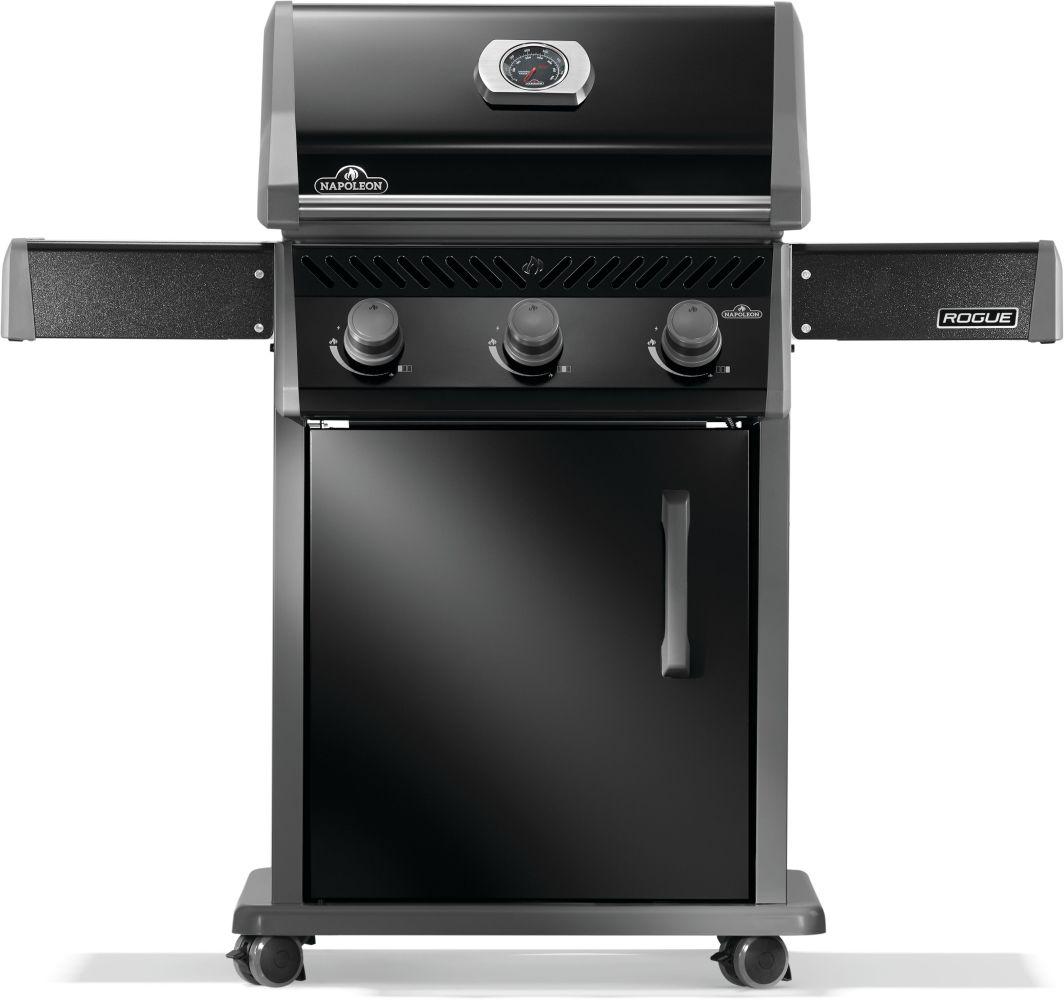 Napoleon Rogue 425 NG Grill, Black with cast iron grates