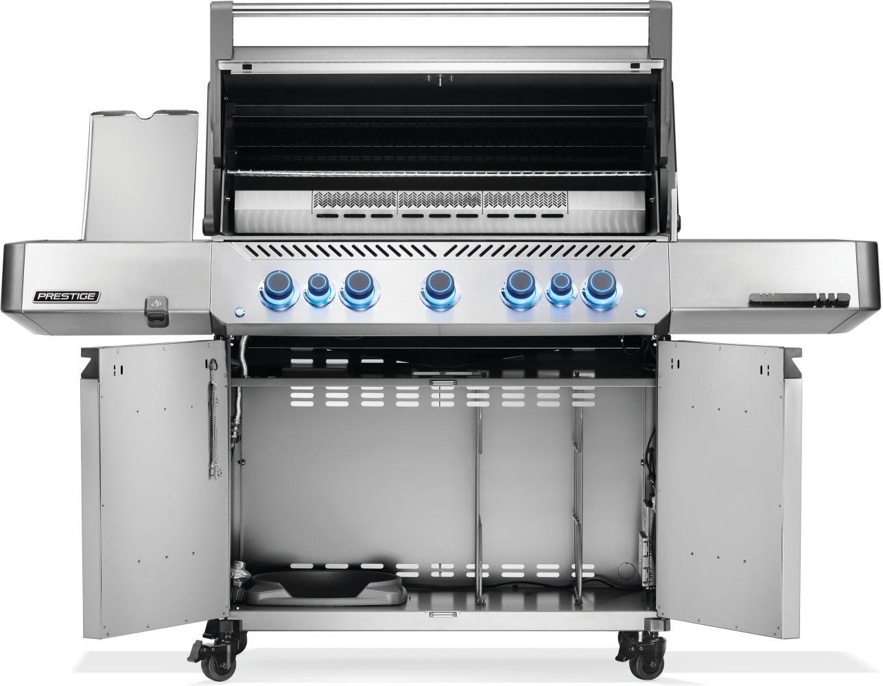 Napoleon Prestige 665 LP Gas Grill with Infrared Side and Rear Burners, SS